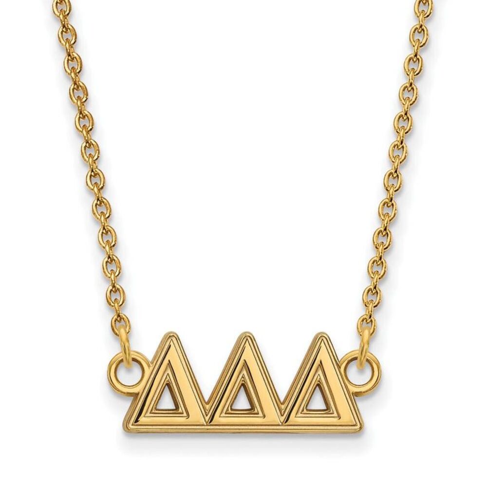 14K Plated Silver Delta Delta Delta Medium Necklace
